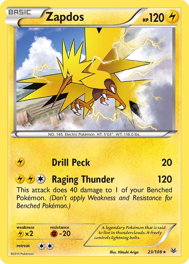 Zapdos(23/108) (Theme Deck Exclusive) [XY: Roaring Skies] Pokemon Single Pokémon  | Multizone: Comics And Games