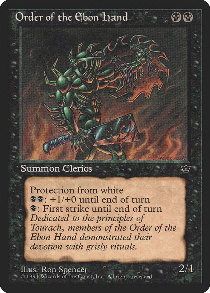 Order of the Ebon Hand (Ron Spencer) [Fallen Empires] MTG Single Magic: The Gathering  | Multizone: Comics And Games