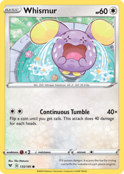 Whismur (135/185) [Sword & Shield: Vivid Voltage] Pokemon Single Pokémon  | Multizone: Comics And Games