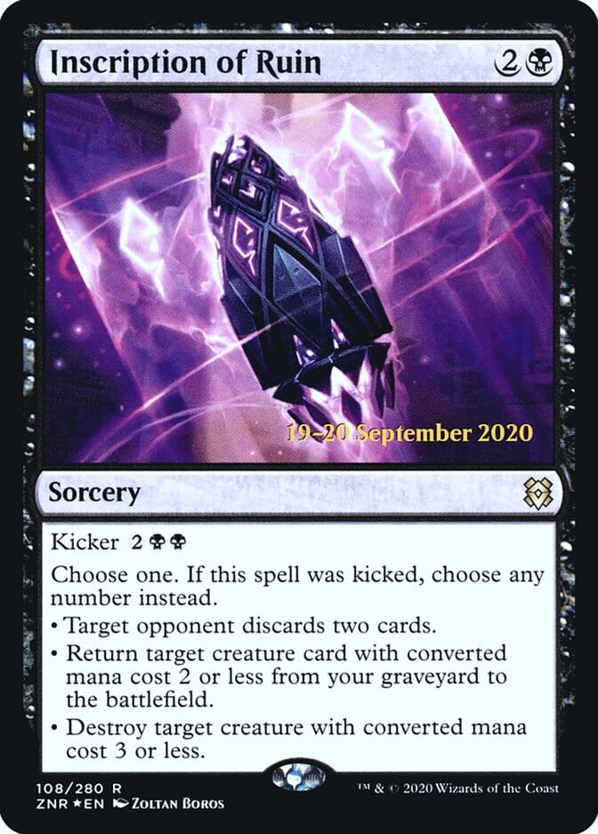 Inscription of Ruin [Zendikar Rising Prerelease Promos] MTG Single Magic: The Gathering  | Multizone: Comics And Games
