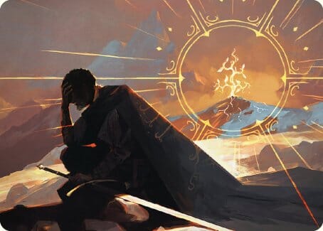 Aragorn, the Uniter Art Card [The Lord of the Rings: Tales of Middle-earth Art Series] MTG Single Magic: The Gathering  | Multizone: Comics And Games