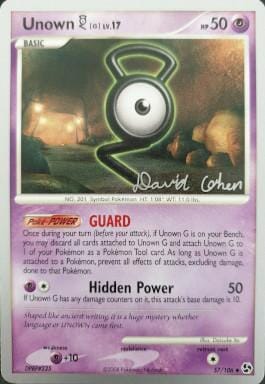 Unown G LV.17 (57/106) (Stallgon - David Cohen) [World Championships 2009] Pokemon Single Pokémon  | Multizone: Comics And Games