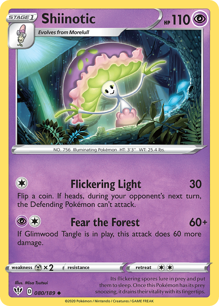 Shiinotic (080/189) [Sword & Shield: Darkness Ablaze] Pokemon Single Pokémon  | Multizone: Comics And Games