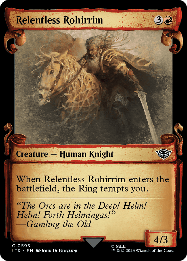 Relentless Rohirrim [The Lord of the Rings: Tales of Middle-Earth Showcase Scrolls] MTG Single Magic: The Gathering  | Multizone: Comics And Games
