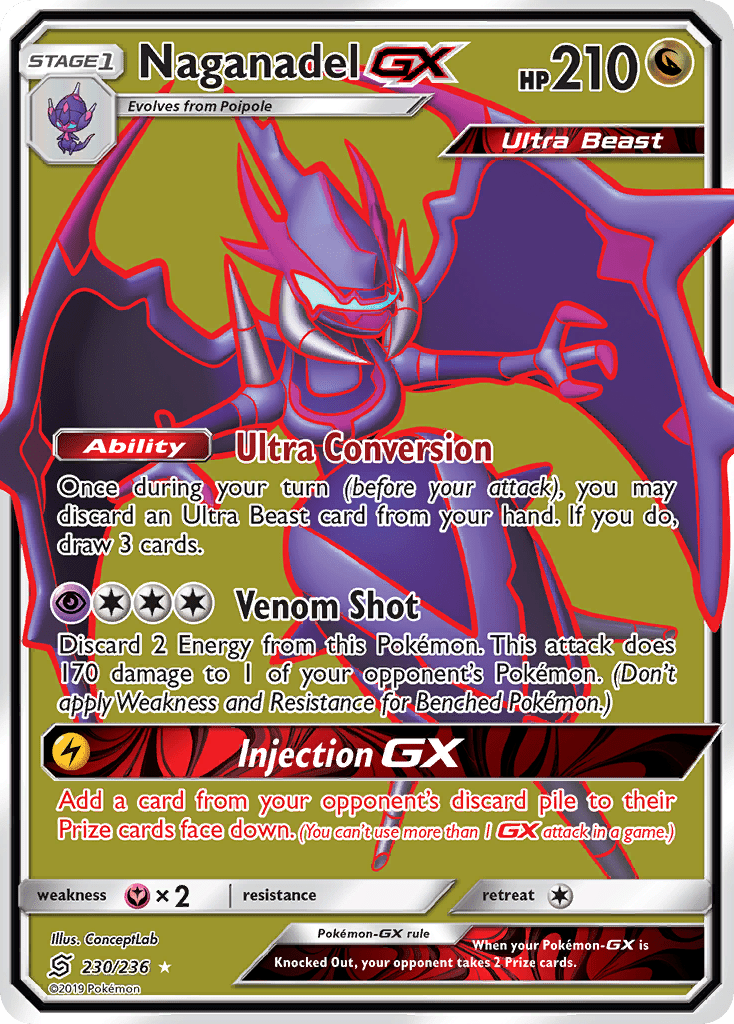 Naganadel GX (230/236) [Sun & Moon: Unified Minds] Pokemon Single Pokémon  | Multizone: Comics And Games