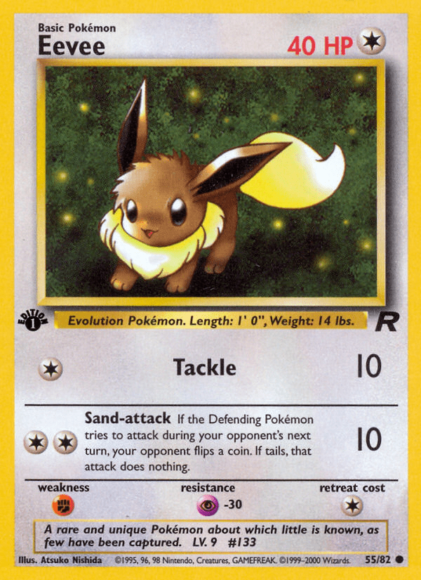 Eevee (55/82) [Team Rocket 1st Edition] Pokemon Single Pokémon  | Multizone: Comics And Games