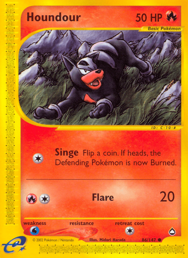 Houndour (86/147) [Aquapolis] Pokemon Single Pokémon  | Multizone: Comics And Games