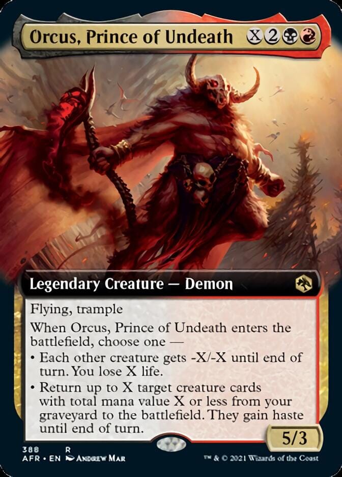 Orcus, Prince of Undeath (Extended) [Dungeons & Dragons: Adventures in the Forgotten Realms] MTG Single Magic: The Gathering  | Multizone: Comics And Games