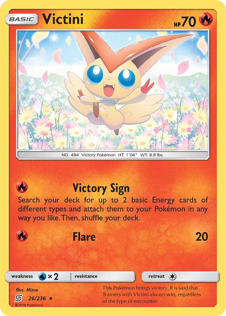 Victini (26/236) [Sun & Moon: Unified Minds] Pokemon Single Pokémon  | Multizone: Comics And Games