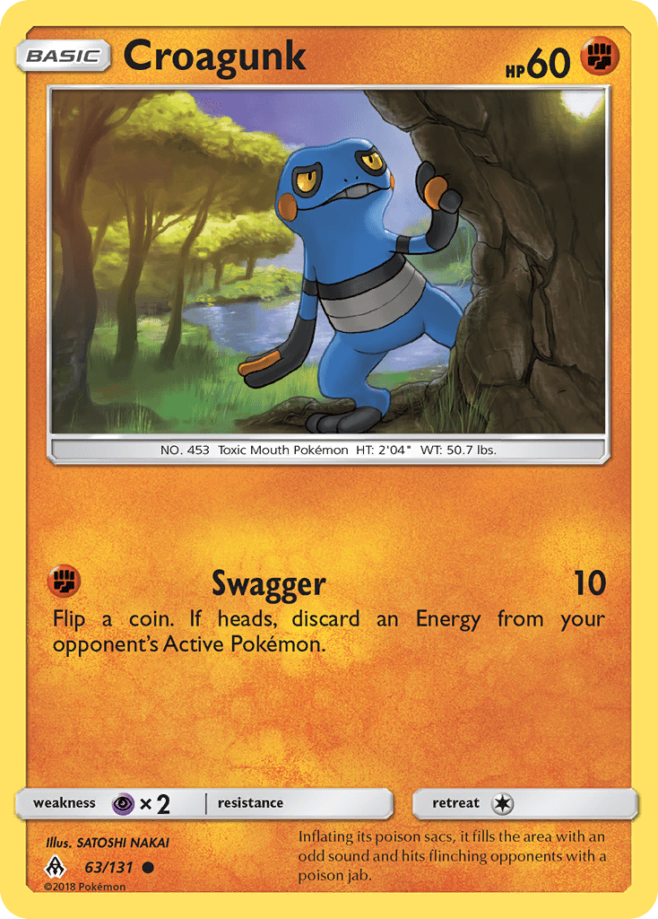 Croagunk (63/131) [Sun & Moon: Forbidden Light] Pokemon Single Pokémon  | Multizone: Comics And Games