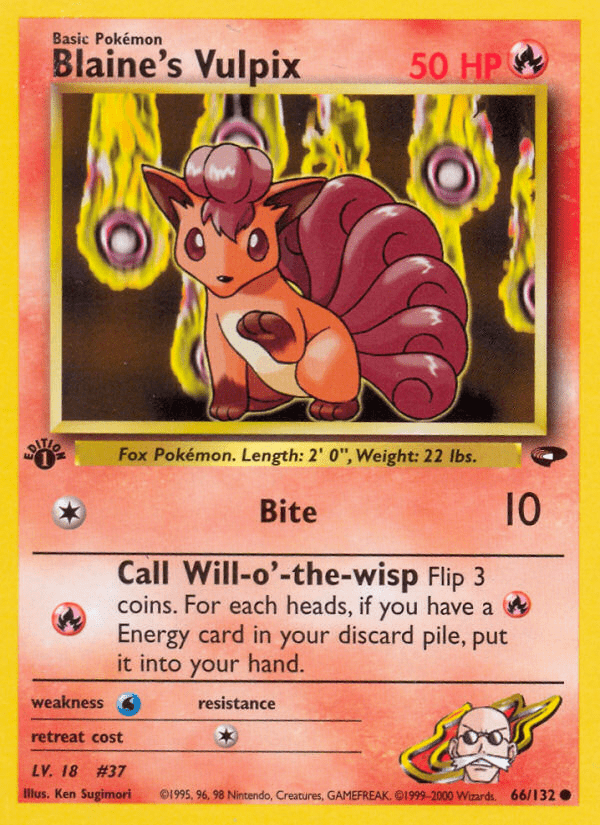 Blaine's Vulpix (66/132) [Gym Challenge 1st Edition] Pokemon Single Pokémon  | Multizone: Comics And Games