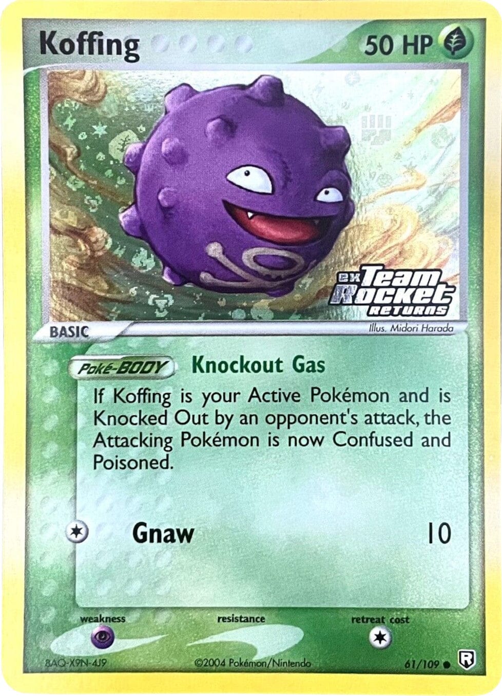 Koffing (61/109) (Stamped) [EX: Team Rocket Returns] Pokemon Single Pokémon  | Multizone: Comics And Games