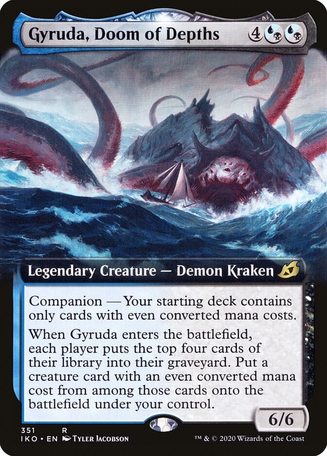 Gyruda, Doom of Depths (Extended Art) [Ikoria: Lair of Behemoths] MTG Single Magic: The Gathering  | Multizone: Comics And Games