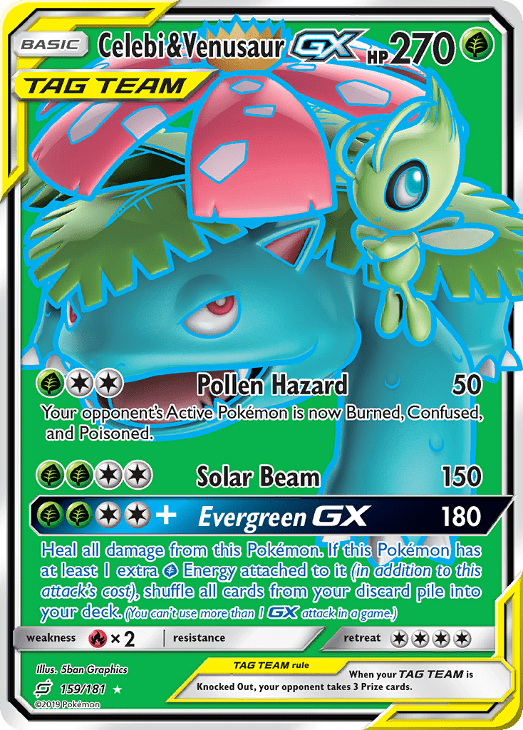 Celebi & Venusaur GX (159/181) [Sun & Moon: Team Up] Pokemon Single Pokémon  | Multizone: Comics And Games