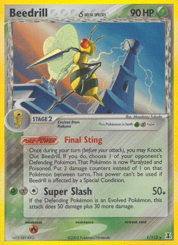 Beedrill (1/113) (Delta Species) [EX: Delta Species] Pokemon Single Pokémon  | Multizone: Comics And Games