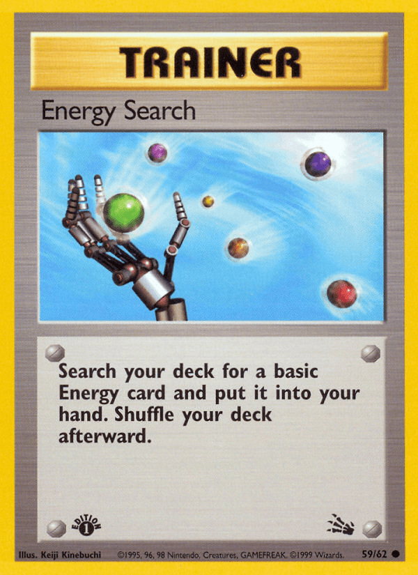 Energy Search (59/62) [Fossil 1st Edition] Pokemon Single Pokémon  | Multizone: Comics And Games