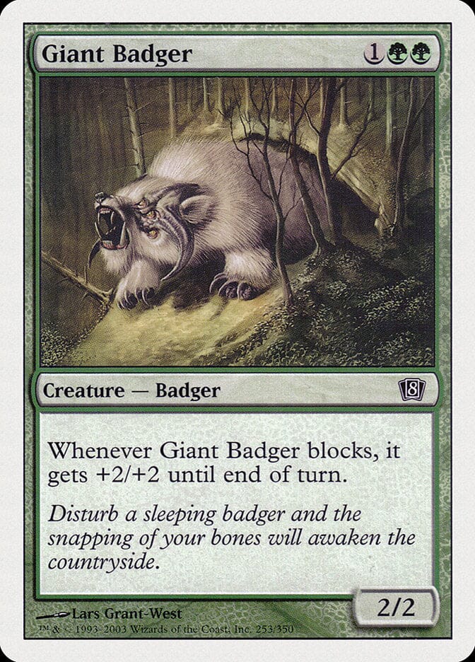Giant Badger [Eighth Edition] MTG Single Magic: The Gathering  | Multizone: Comics And Games
