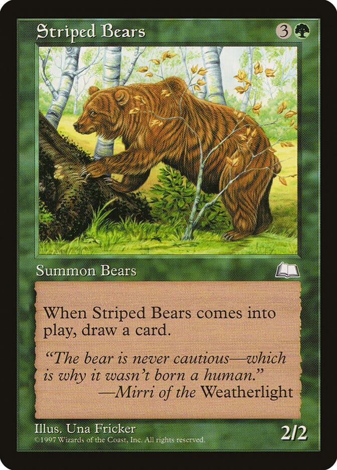 Striped Bears [Weatherlight] MTG Single Magic: The Gathering  | Multizone: Comics And Games