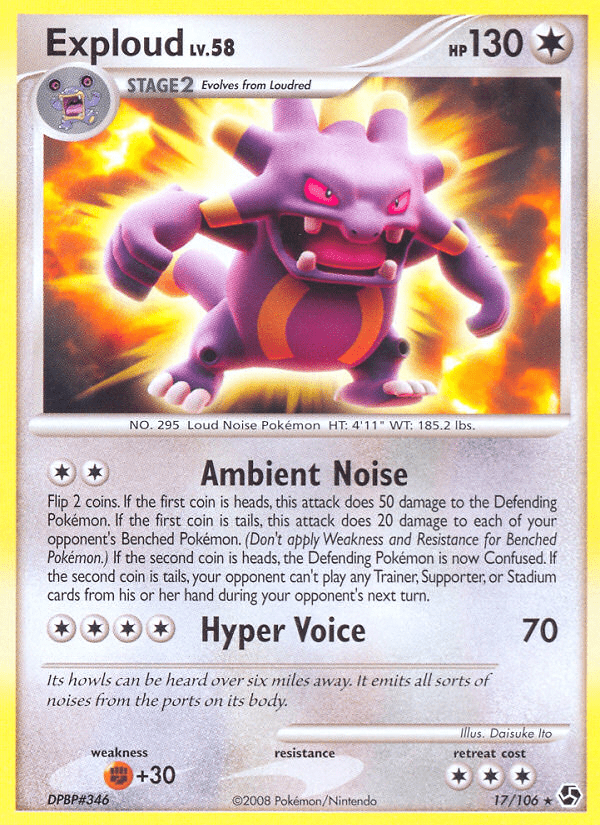 Exploud (17/106) [Diamond & Pearl: Great Encounters] Pokemon Single Pokémon  | Multizone: Comics And Games