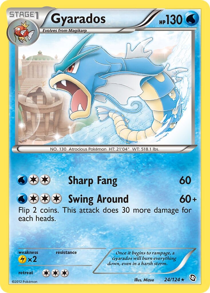 Gyarados (24/124) (Cosmos Holo) (Blister Exclusive) [Black & White: Dragons Exalted] Pokemon Single Pokémon  | Multizone: Comics And Games