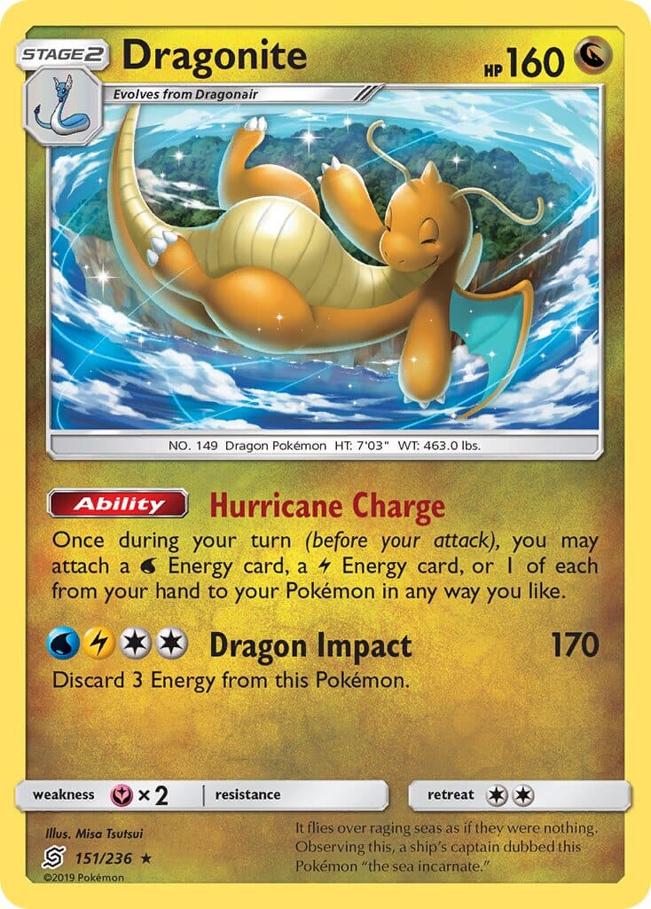 Dragonite (151/236) (Cracked Ice Holo) (Theme Deck Exclusives) [Sun & Moon: Unified Minds] Pokemon Single Pokémon  | Multizone: Comics And Games