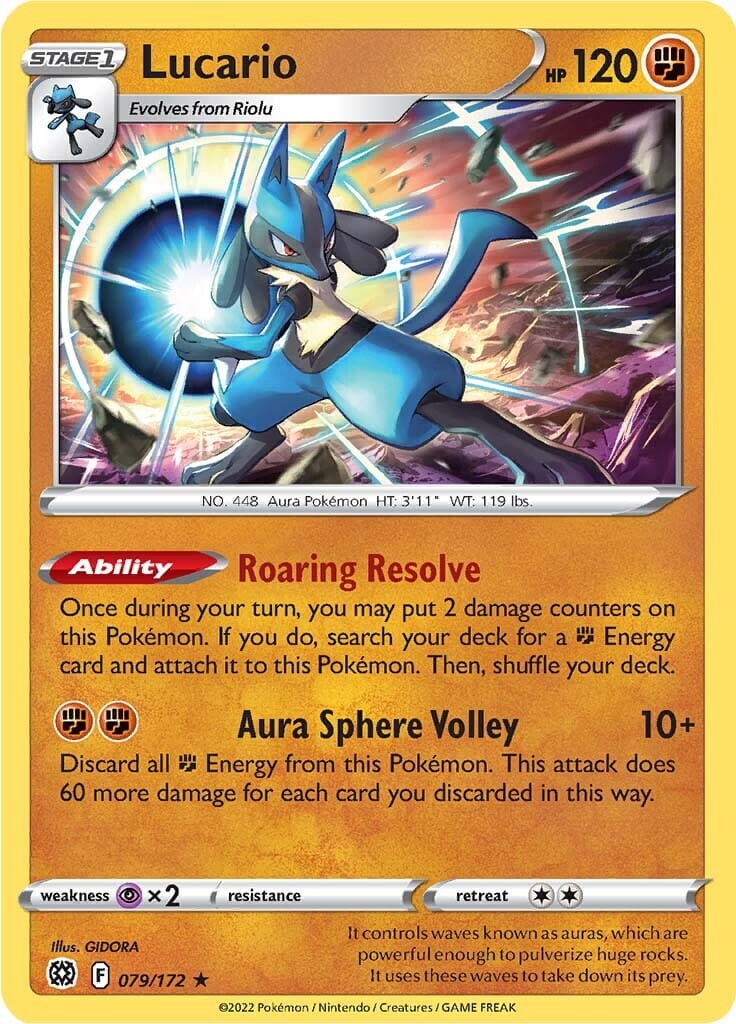 Lucario (079/172) (Theme Deck Exclusive) [Sword & Shield: Brilliant Stars] Pokemon Single Pokémon  | Multizone: Comics And Games