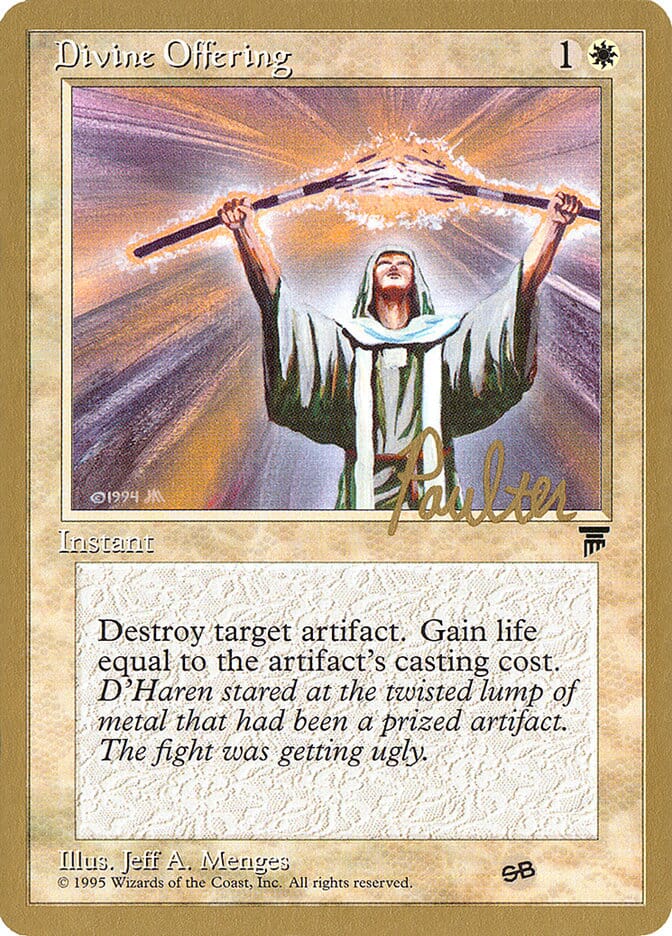 Divine Offering (Preston Poulter) (SB) [Pro Tour Collector Set] MTG Single Magic: The Gathering  | Multizone: Comics And Games