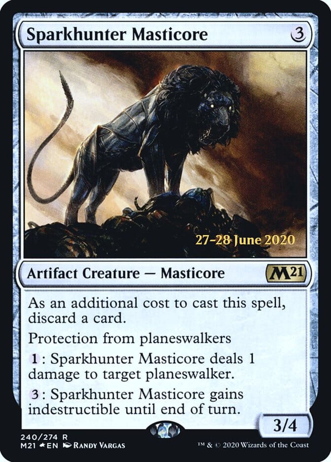Sparkhunter Masticore [Core Set 2021 Prerelease Promos] MTG Single Magic: The Gathering  | Multizone: Comics And Games