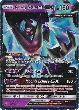 Dawn Wings Necrozma GX (63/156) (Jumbo Card) [Sun & Moon: Ultra Prism] Pokemon Single Pokémon  | Multizone: Comics And Games