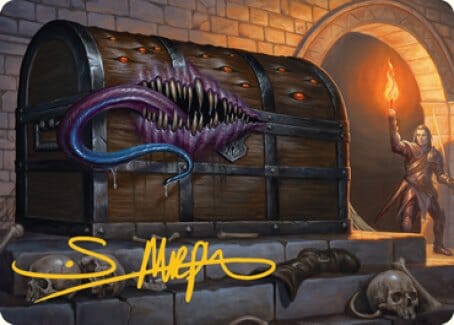 Mimic Art Card (Gold-Stamped Signature) [Dungeons & Dragons: Adventures in the Forgotten Realms Art Series] MTG Single Magic: The Gathering  | Multizone: Comics And Games