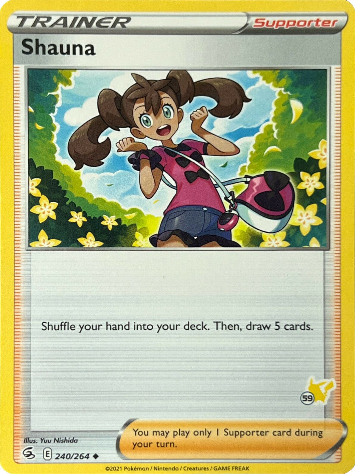 Shauna (240/264) (Pikachu Stamp #59) [Battle Academy 2022] Pokemon Single Pokémon  | Multizone: Comics And Games