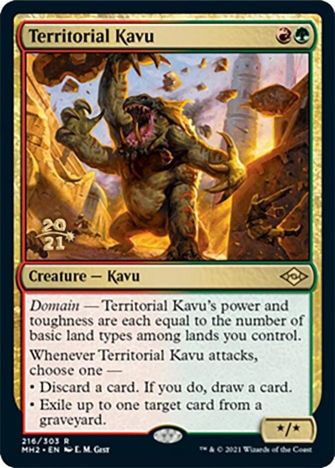 Territorial Kavu [Modern Horizons 2 Prerelease Promos] MTG Single Magic: The Gathering  | Multizone: Comics And Games