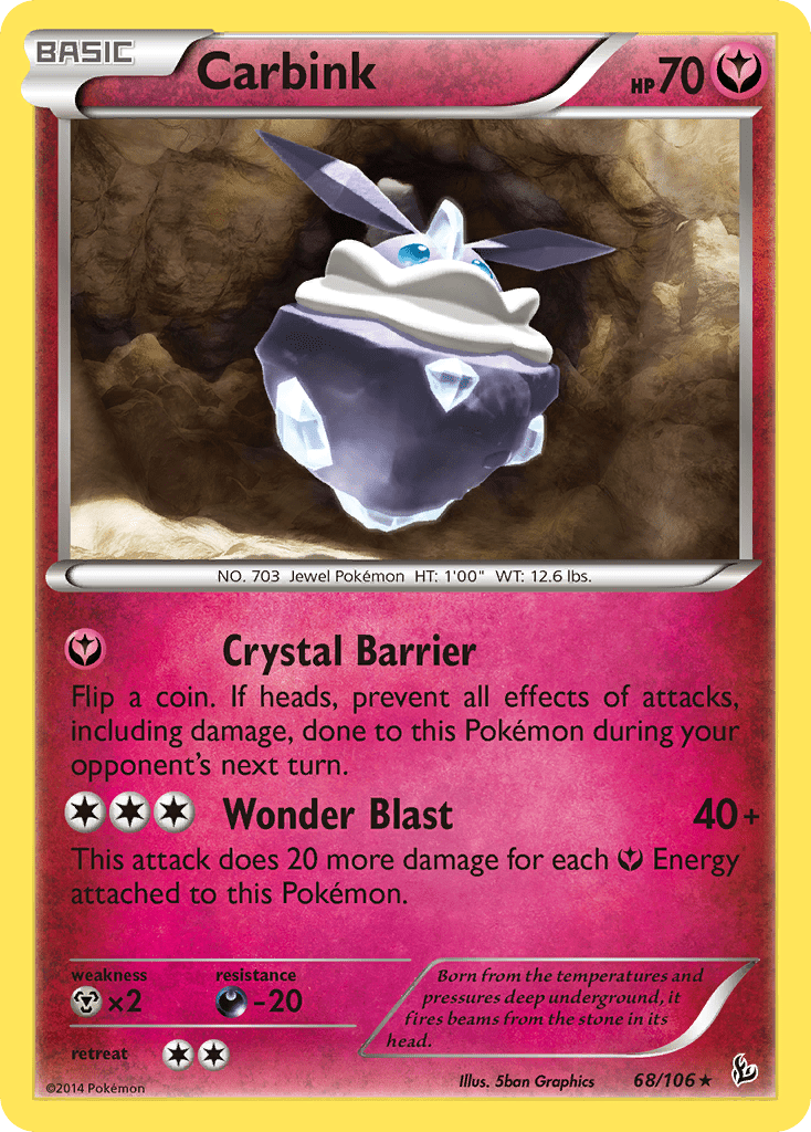 Carbink (68/106) (Theme Deck Exclusive) [XY: Flashfire] Pokemon Single Pokémon  | Multizone: Comics And Games