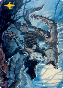 Moonrage Brute Art Card (Gold-Stamped Signature) [Innistrad: Midnight Hunt Art Series] MTG Single Magic: The Gathering  | Multizone: Comics And Games