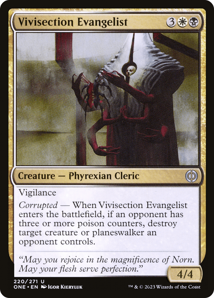 Vivisection Evangelist [Phyrexia: All Will Be One] MTG Single Magic: The Gathering  | Multizone: Comics And Games