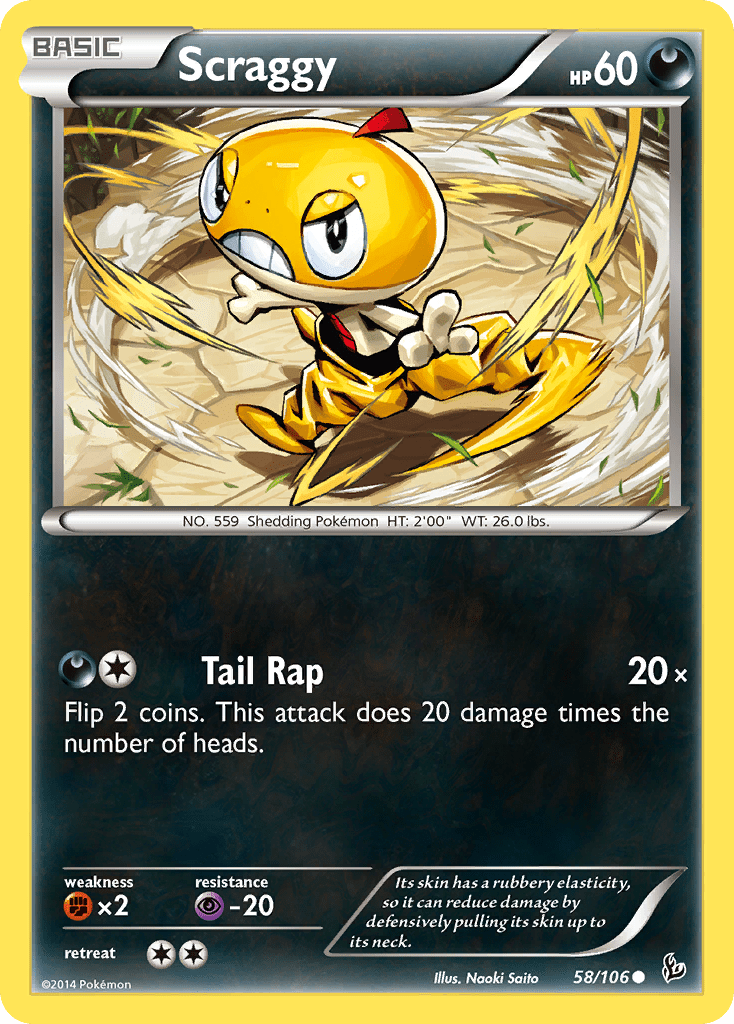 Scraggy (58/106) [XY: Flashfire] Pokemon Single Pokémon  | Multizone: Comics And Games