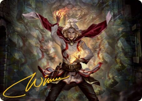 Delina, Wild Mage Art Card (Gold-Stamped Signature) [Dungeons & Dragons: Adventures in the Forgotten Realms Art Series] MTG Single Magic: The Gathering  | Multizone: Comics And Games