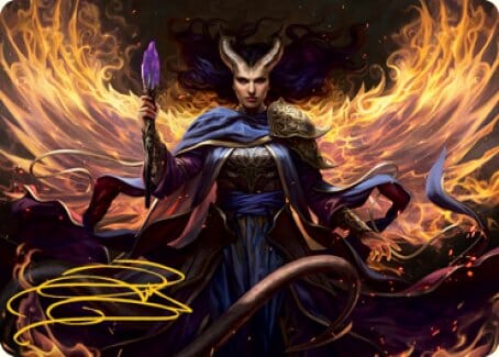 Farideh, Devil's Chosen Art Card (Gold-Stamped Signature) [Dungeons & Dragons: Adventures in the Forgotten Realms Art Series] MTG Single Magic: The Gathering  | Multizone: Comics And Games