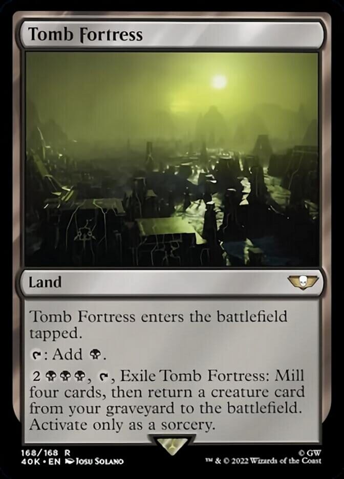 Tomb Fortress (Surge Foil) [Universes Beyond: Warhammer 40,000] MTG Single Magic: The Gathering  | Multizone: Comics And Games