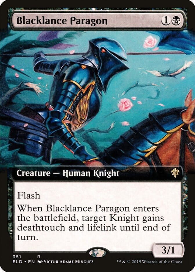Blacklance Paragon (Extended Art) [Throne of Eldraine] MTG Single Magic: The Gathering  | Multizone: Comics And Games