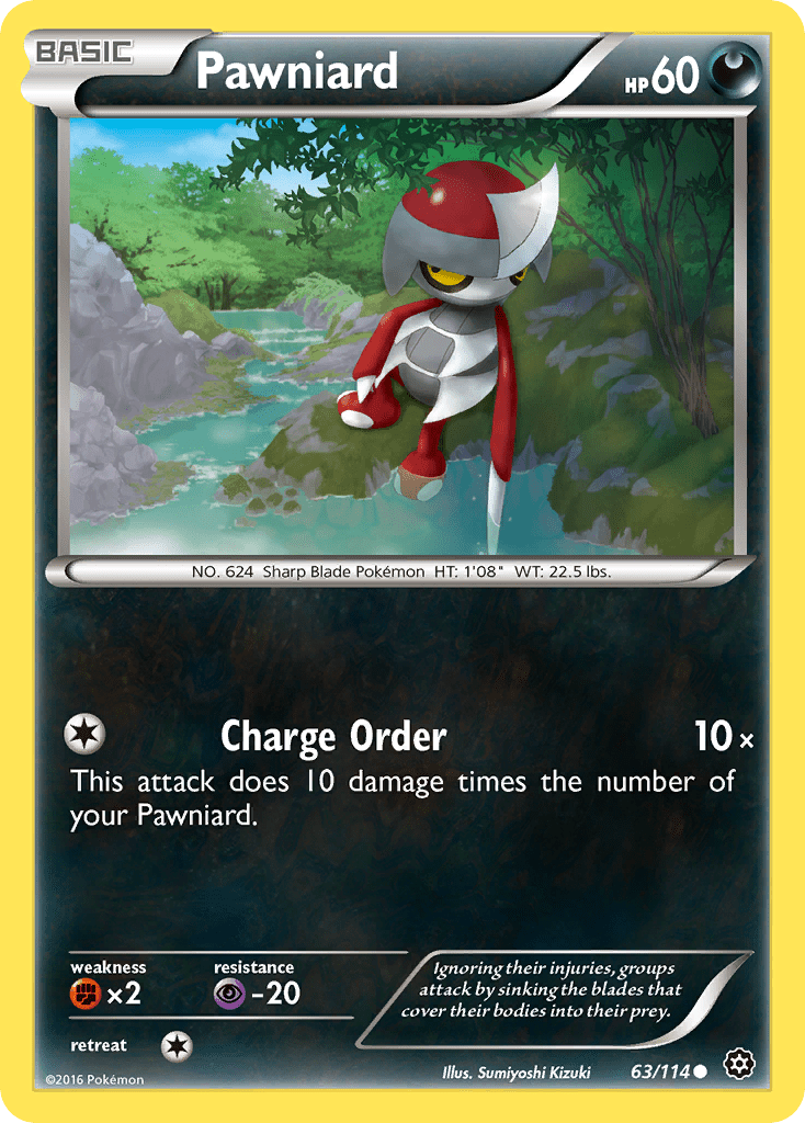 Pawniard (63/114) [XY: Steam Siege] Pokemon Single Pokémon  | Multizone: Comics And Games