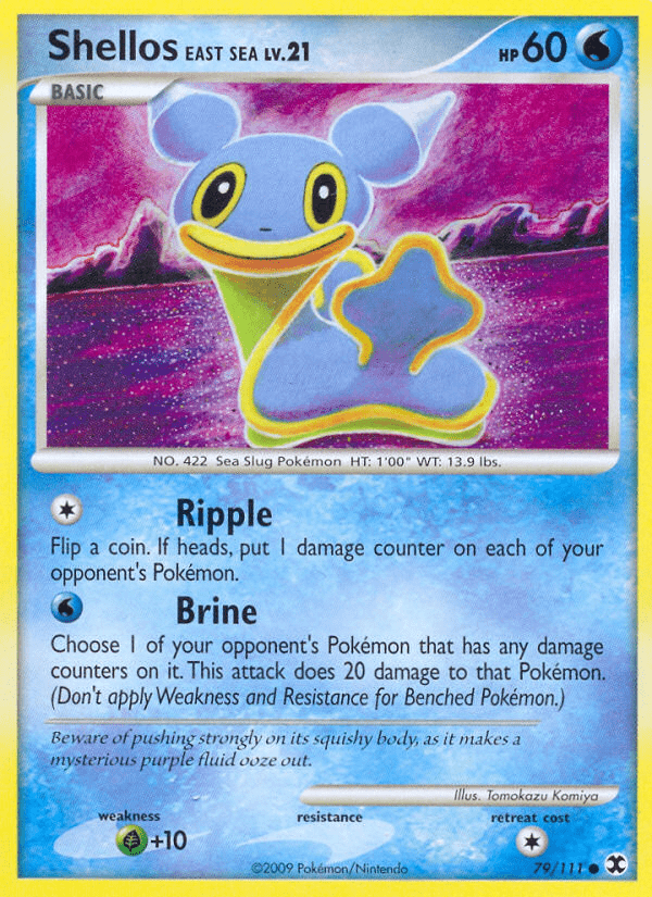 Shellos East Sea (79/111) [Platinum: Rising Rivals] Pokemon Single Pokémon  | Multizone: Comics And Games