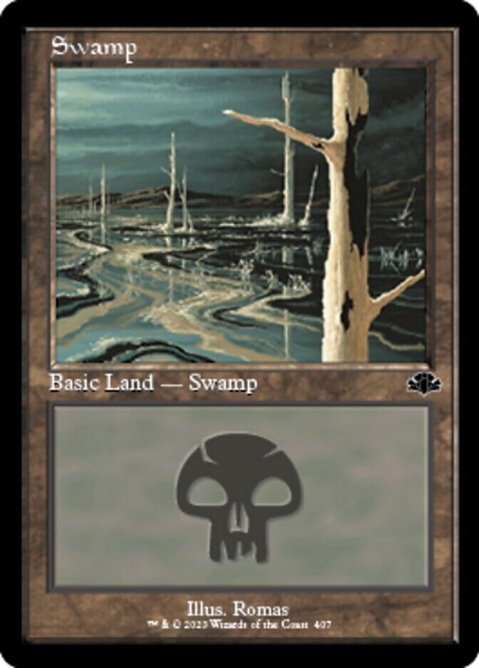 Swamp (407) (Retro) [Dominaria Remastered] MTG Single Magic: The Gathering  | Multizone: Comics And Games