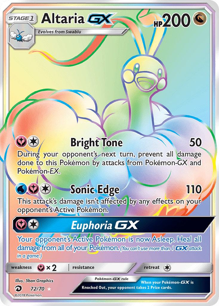 Altaria GX (72/70) [Sun & Moon: Dragon Majesty] Pokemon Single Pokémon  | Multizone: Comics And Games