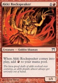 Akki Rockspeaker [Champions of Kamigawa] MTG Single Magic: The Gathering  | Multizone: Comics And Games