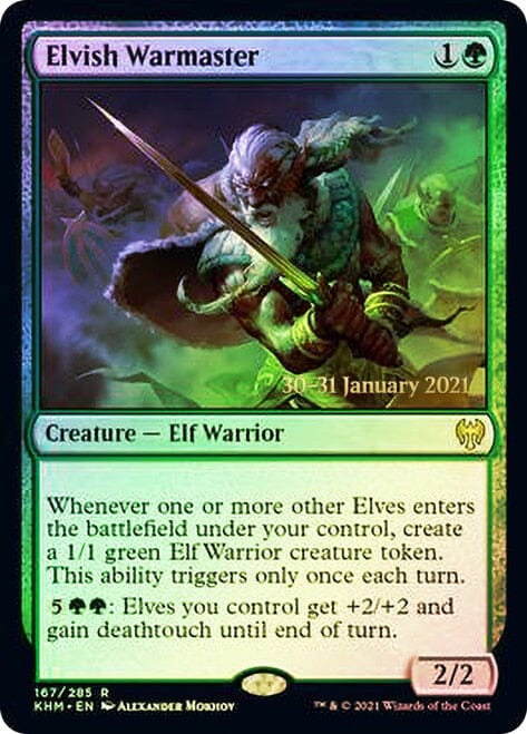 Elvish Warmaster [Kaldheim Prerelease Promos] MTG Single Magic: The Gathering  | Multizone: Comics And Games