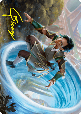 Vortex Runner Art Card (Gold-Stamped Signature) [Strixhaven: School of Mages Art Series] MTG Single Magic: The Gathering  | Multizone: Comics And Games