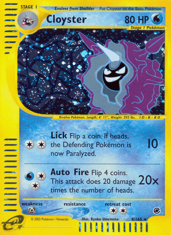 Cloyster (8/165) [Expedition: Base Set] Pokemon Single Pokémon  | Multizone: Comics And Games