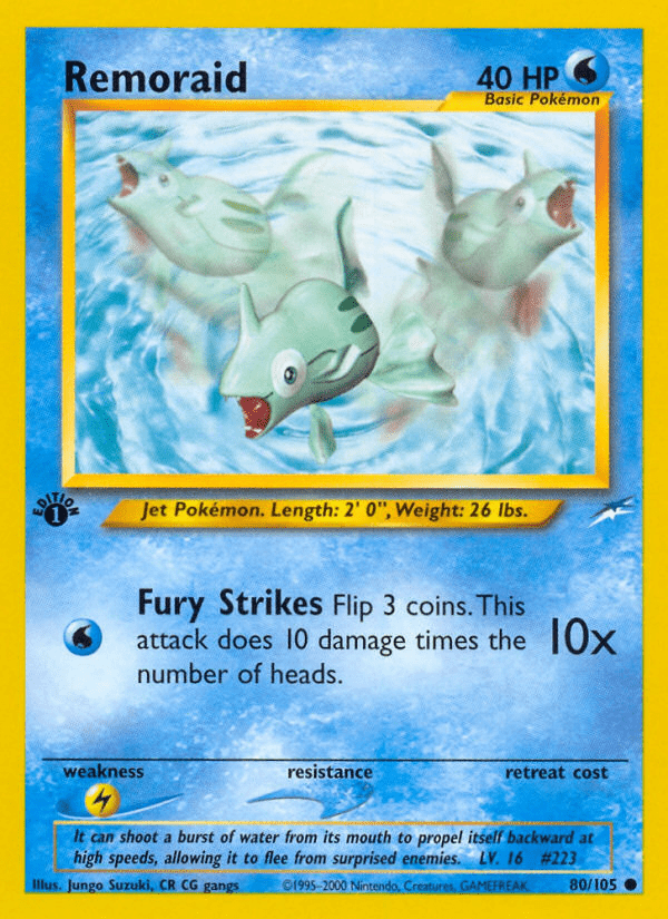 Remoraid (80/105) [Neo Destiny 1st Edition] Pokemon Single Pokémon  | Multizone: Comics And Games