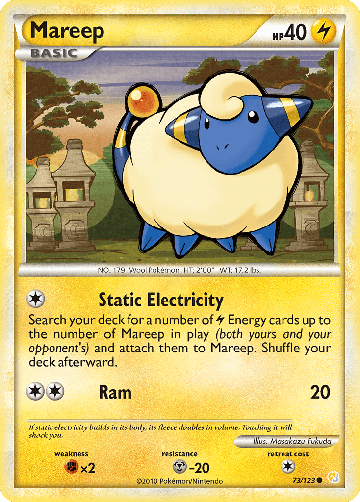 Mareep (73/123) [HeartGold & SoulSilver: Base Set] Pokemon Single Pokémon  | Multizone: Comics And Games